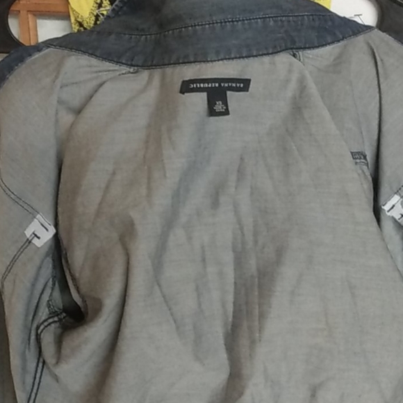 Sexy Banana Republic Denim Burnout Button Down - Picture 11 of 12